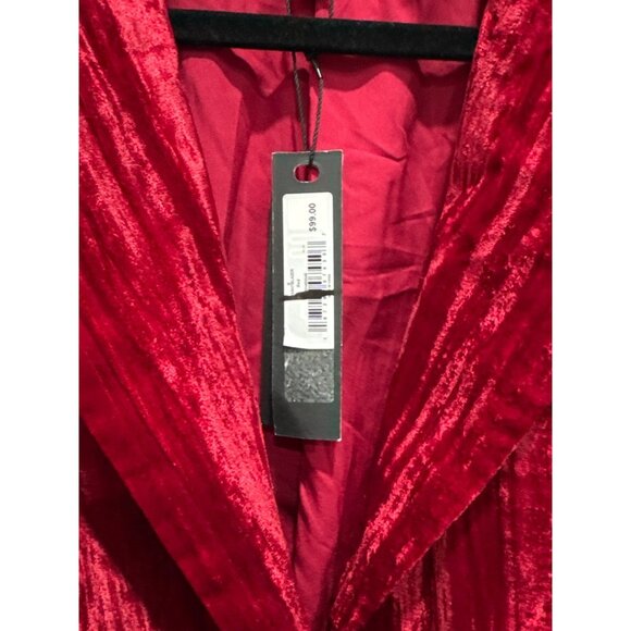 Steve Madden Imaan Crushed Velvet Boyfriend Blazer SMALL - Picture 4 of 10